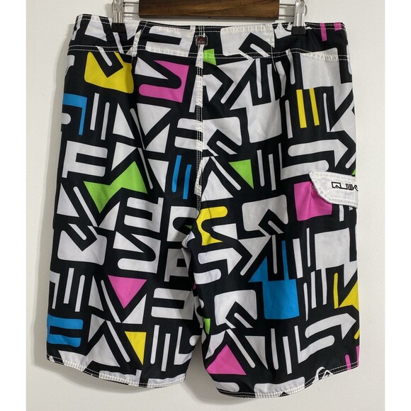 Quicksilver Board Shorts Men's Waist 36 Swim Trunks Cargo Pocket Unlined 90s Y2K - Picture 6 of 11